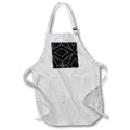 Apron - Modern Black and White Dot Geometric Pattern Geometric Patterns