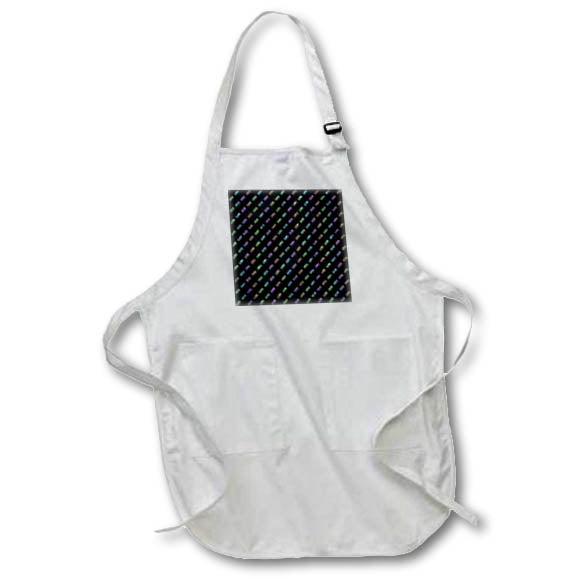 Apron - Purple and Green Image Of Jeweled Rectangle Diagonal Lines Pattern Geometric Patterns