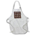 Apron - Orange and Purple Mosaic Circles In Circles Geometric Pattern Geometric Patterns