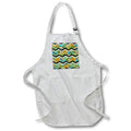 Apron - Green Yellow Aqua Image Of Gold Mosaic Chevron Stripes Pattern Geometric Patterns