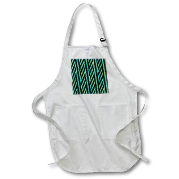 Apron - Green Image Of Foil Long Triangle Geometric Pattern Geometric Patterns