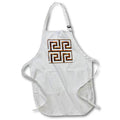 Apron - Orange and Image Of Rust Greek Key Geometric Pattern Geometric Patterns