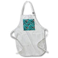 Apron - Aqua Green Image Of Metal With Lines Geometric Pattern Geometric Patterns