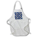 Apron - Elegant Modern Blue and Image Of Gold Half Circle Geometric Pattern Geometric Patterns