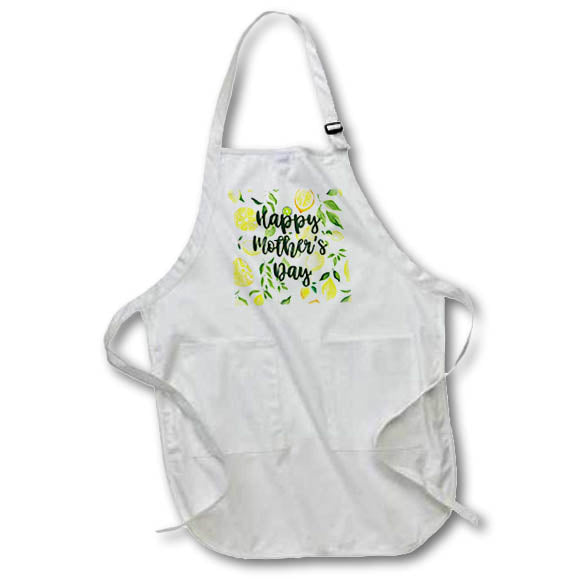 Apron - Gift for Mom on Mothers Day Yellow Lemon Rosette - Gift for Mom
