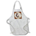 Apron - Pretty Image Of Copper Gold Pink Floral Monogram Initial K Monograms