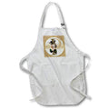 Apron - Glam Image Of Gold Image Of Glitter Floral Monogram Initial P Monograms