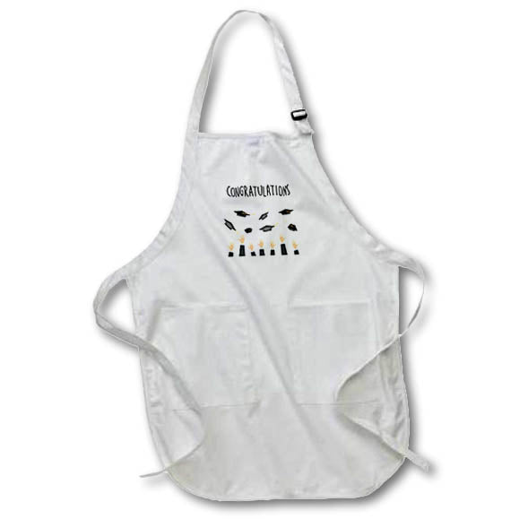 Apron - Congratulations Gift for Graduation 3dRose - Rosette - Graduation