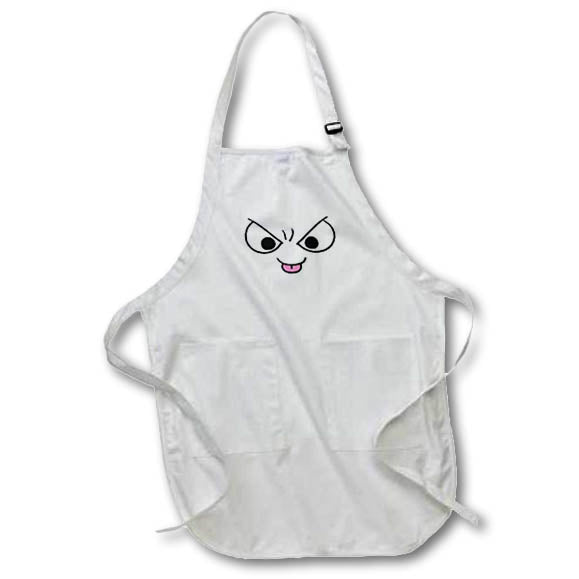 Apron - Evil Grin Face Emotions 3dRose - Rosette - Emotions