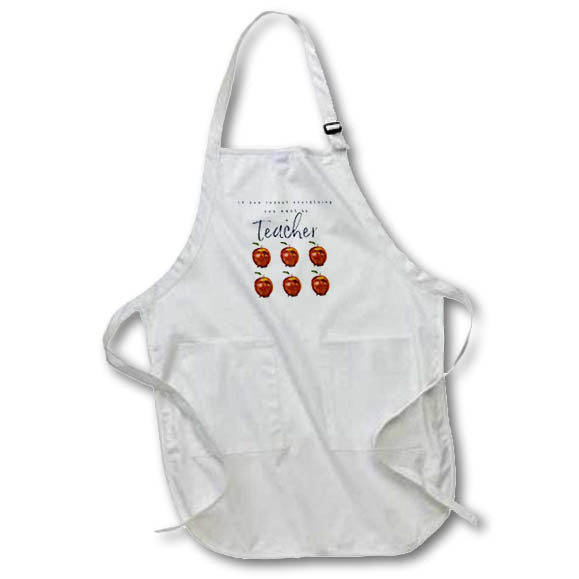 Apron - Six Apples In Two Rows With Text Above Art - Teachers