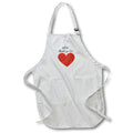 Apron - Big Red Heart With Text Inside And Above For Mom Art - Mothers