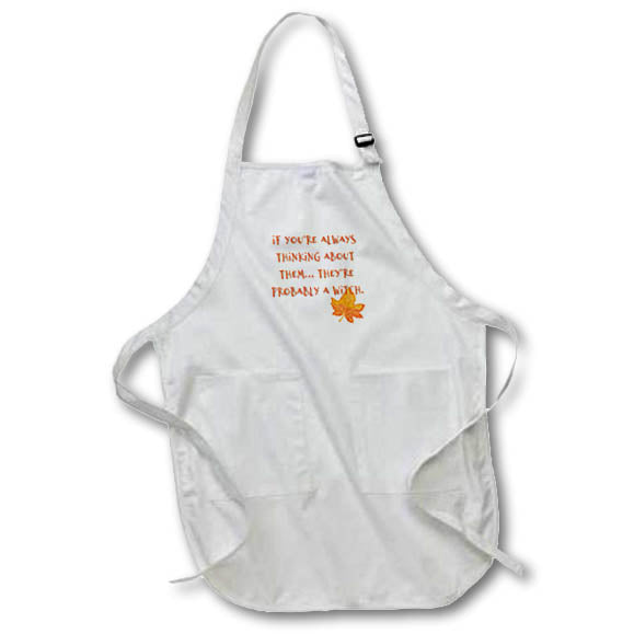 Apron - Word Art With Fall Leaf Art - Halloween