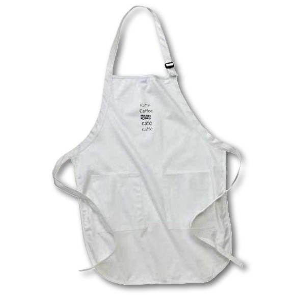 Apron - Text Saying Coffee In Different Languages Art - Coffee