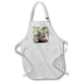 Apron - Adorable Tabby Kitten with Head Tilted and Green Bokeh Look Cats
