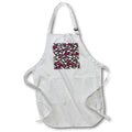Apron - Black Geometric Abstract Pattern Rose Pink White Digital Art - Abstract Pattern
