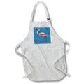 Apron - Pink Flamingo Isolated Vector Art On Blue Vector Art - Flamingos