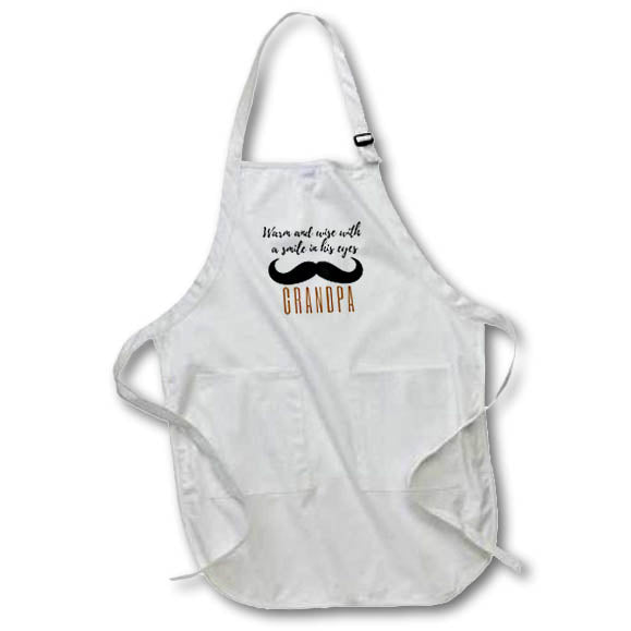 Apron - Sweet Message to Grandpa 3dRose- Fathers Day Greetings