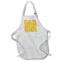 Apron - Printed Daisy on Yellow Background 3dRose - Rosette - Pattern Prints