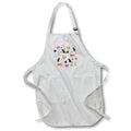 Apron - Printed Colorful Cats 3dRose - Rosette - Pattern Prints