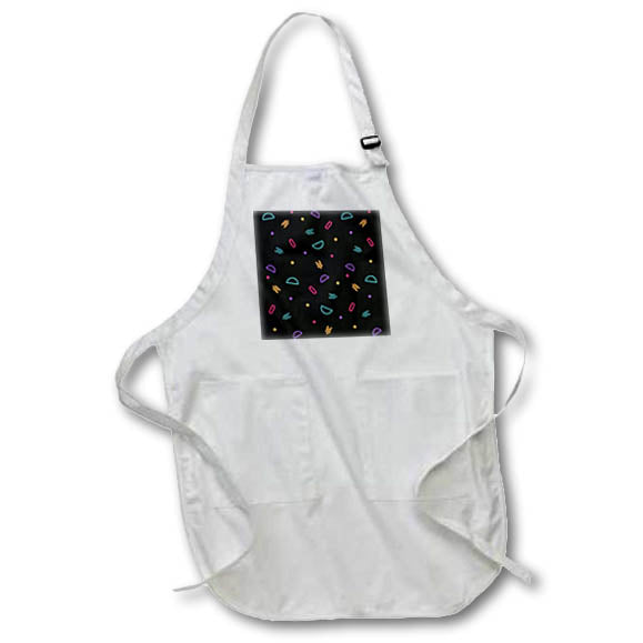 Apron - Printed Colorful Shapes and Lines 3dRose - Rosette - Pattern Prints