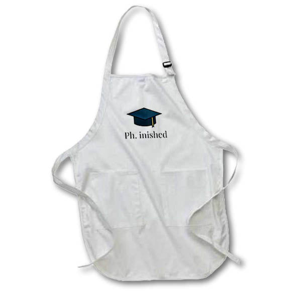 Apron - Image with a text Ph.inished s Sayings Collection about GRADUATION