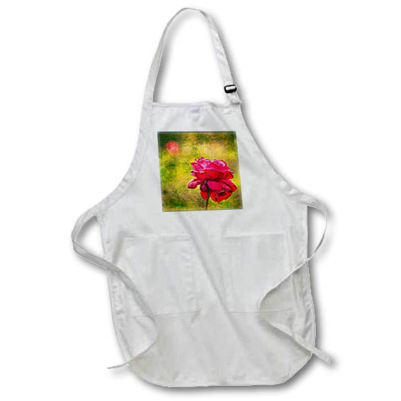 Apron - Red Garden Rose Photography Flower