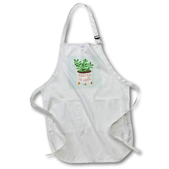 Apron - Rooted In Love 3dRose - Rosette - Bible Verse
