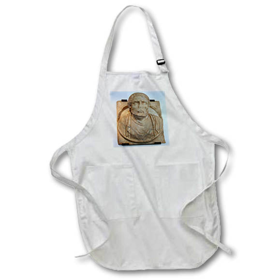 Apron - Shield Portrait, Philosopher At Aphrodisias Photography - Philosopher Sculpted Relief