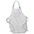 Apron - Romantic pattern of white hearts, curved lines on pink background Alexis Design - Pattern Romantic