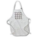 Apron - Winter pattern of deer, spruce trees, snowflakes on white Alexis Design - Pattern Animals
