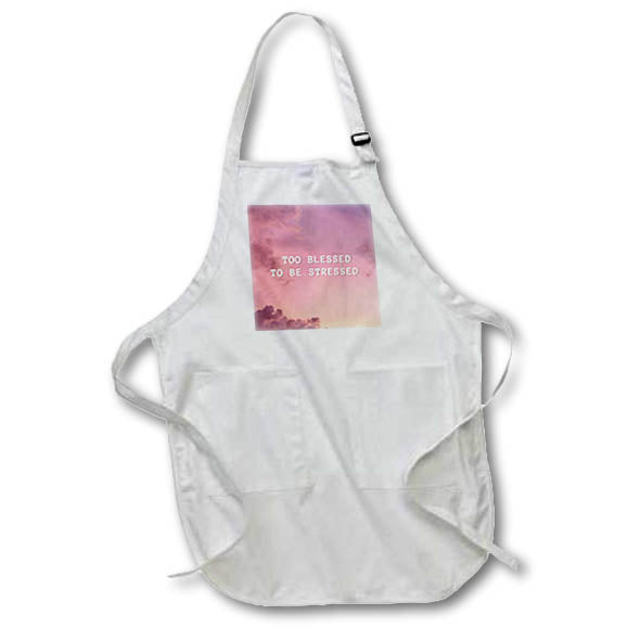 Apron - Image of Boho Too Blessed to be stressed 3dRose- Boho Quotes