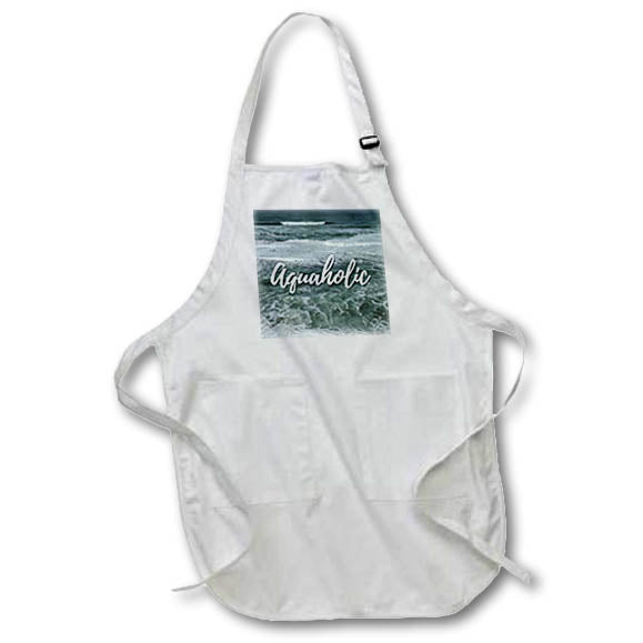 Apron - Image of Beach Aquaholic 3drRose- Beach Vibe Quotes
