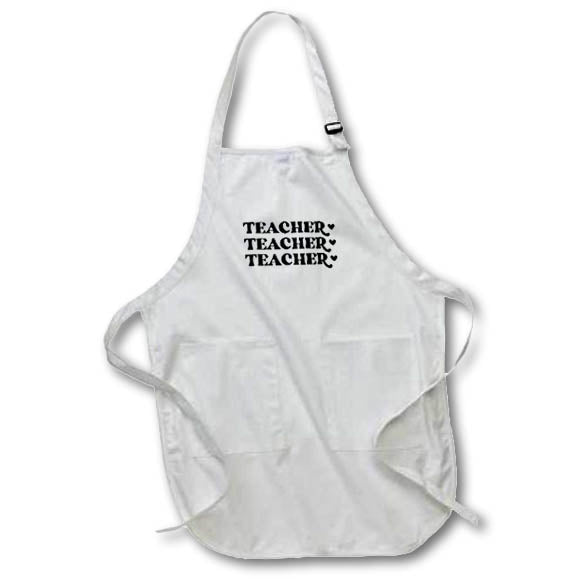 Apron - We Love You Teacher 3dRose - Rosette - Teachers
