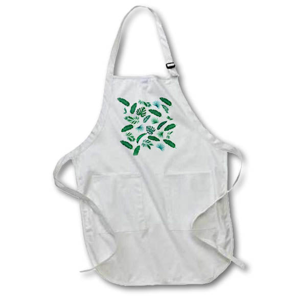 Apron - Palm and Banana Tree Leaves Pattern Prints 3dRose - Rosette - Pattern Prints