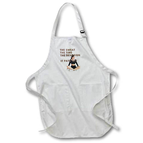 Apron - Work out everything pays off 3dRose- Work out Inspirational Quotes