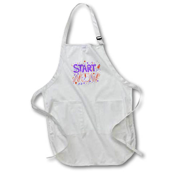 Apron - Start NOW 3dRose - Rosette - Mental Health Awareness