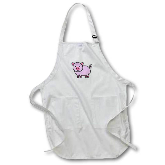 Apron - Image of a pig 3dRose-Sutandre- Animals
