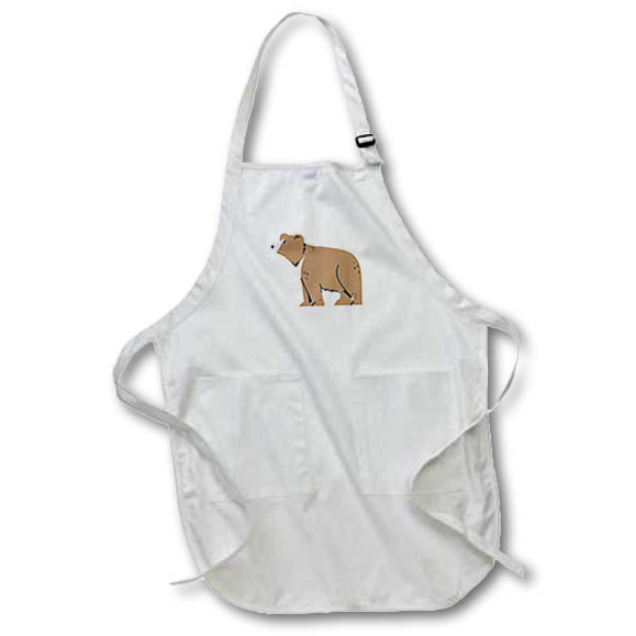 Apron - Image of a bear 3dRose-Sutandre- Animals