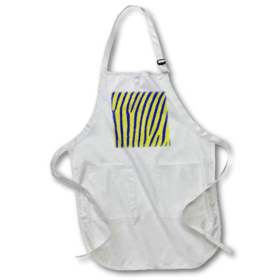 Apron - Awesome zebra print in yellow and blue Animal - Zebra Yellow Blue