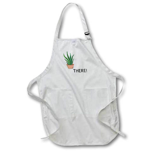 Apron - Image of a plant with a text there s WITTY Collections