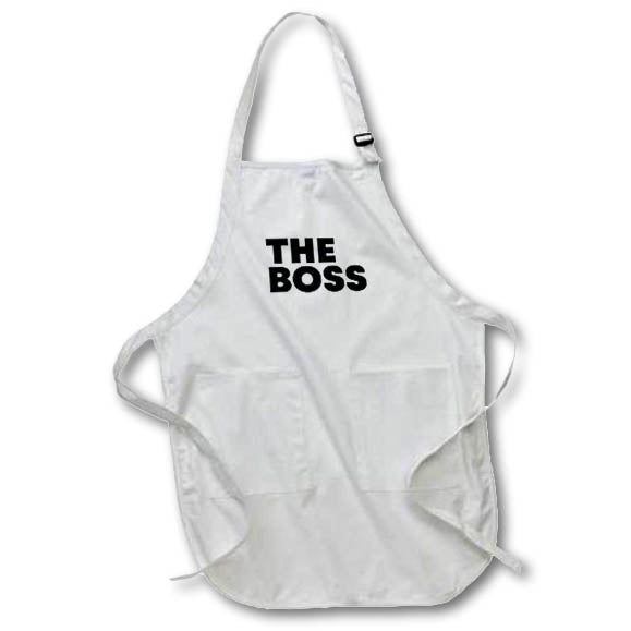 Apron - The Boss 3dRose - Rosette - Couple Gifts