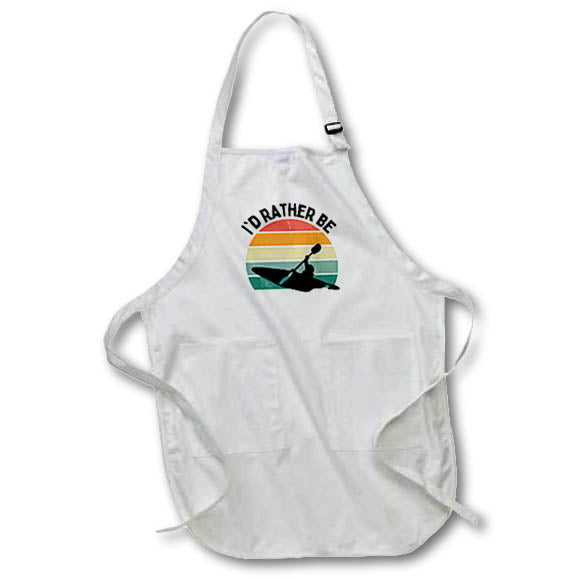 Apron - I Would Rather Be Kayaking 3dRose - Rosette - Lake Life