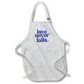 Apron - Love Never Fails 3dRose - Rosette - Bible Verse