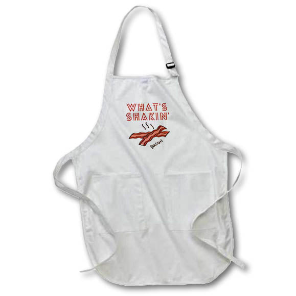 Apron - What Is Shaking Bacon 3dRose - Rosette - BBQ Life