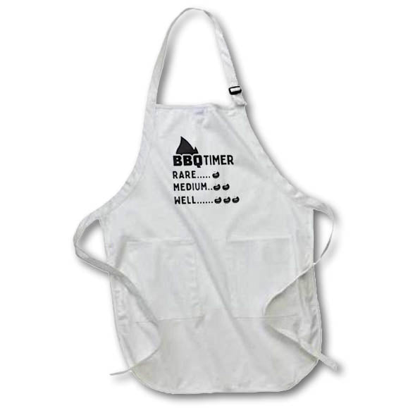 Apron - BBQ Timer Rare Medium Well 3dRose - Rosette - BBQ Life