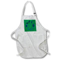 Apron - Swallows In Flight Stylized Silhouette Art Pattern Aqua Blue Vector Art - Swallows and Swifts