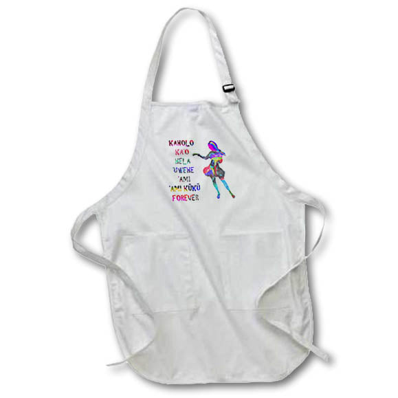 Apron - Hawaiian Hula Dancer Wahine Dancing Basic Steps Kaholo Kao Hela Uwehe Hawaii