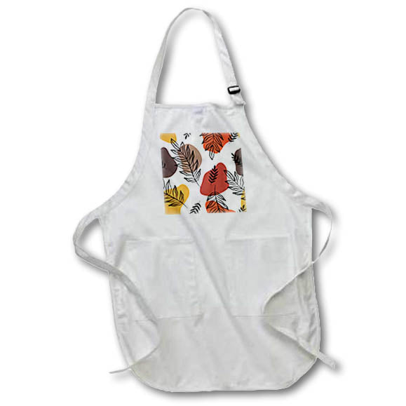Apron - Modern Shapes and Fall Leaves Pattern Fall Autumn Patterns