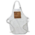 Apron - Contemporary Fall Leaves and Raindrops On An Image Of Wood Pattern Fall Autumn Patterns