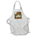 Apron - Pretty Image Of Watercolor Green Pumpkin Trios Pattern Fall Autumn Patterns